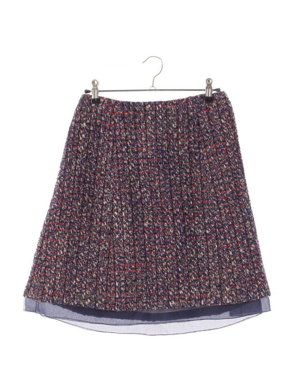 Dior Raf Simons Era Wool Nylon Skirt Blue Red Charcoal